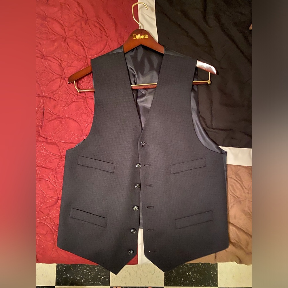 Izod Black Formal Vest Classic V-neck